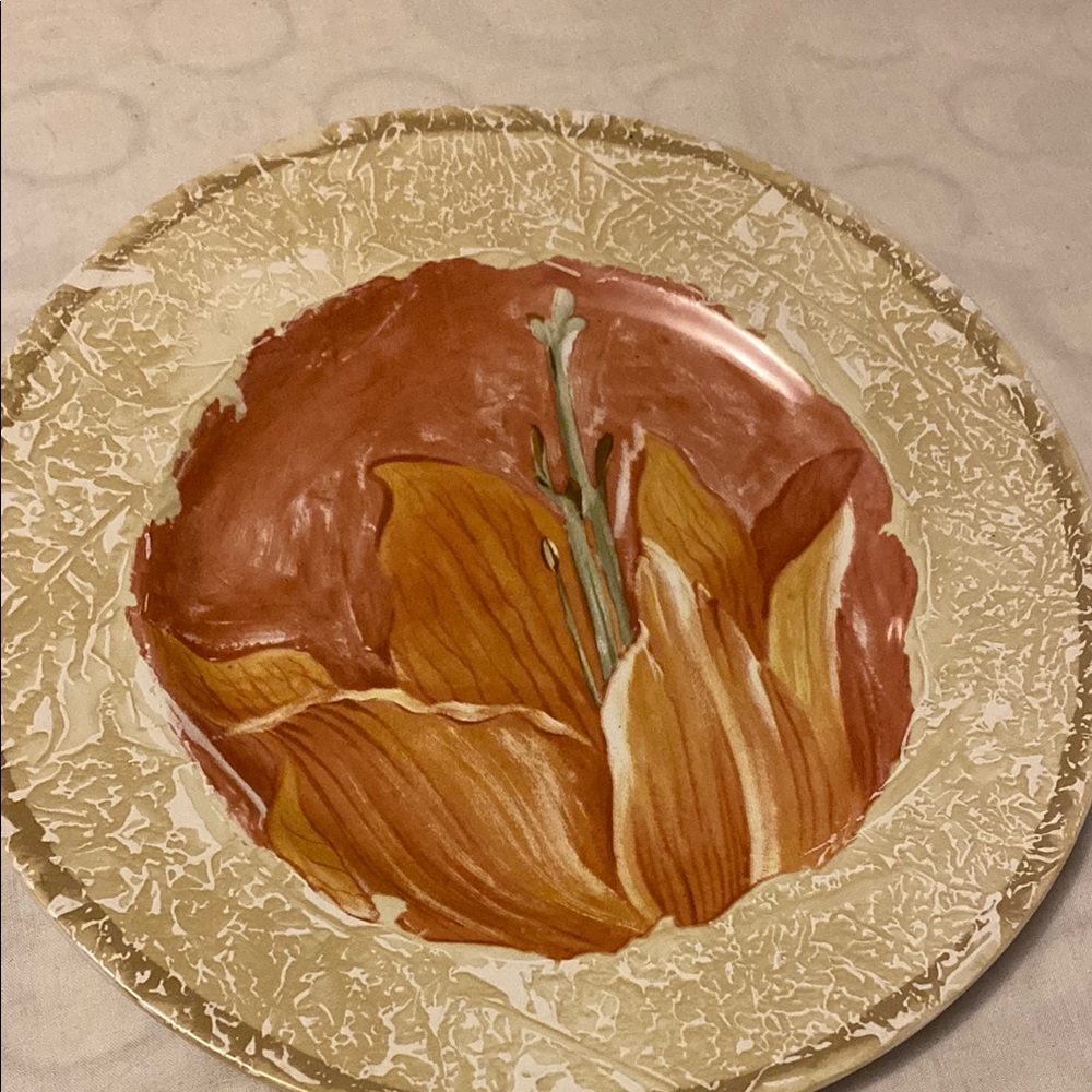Elegant Floral Decorative Plate 2 pieces